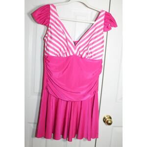 Avid Love Women's Pink Swimdress w/ Matching Panty sz XXL